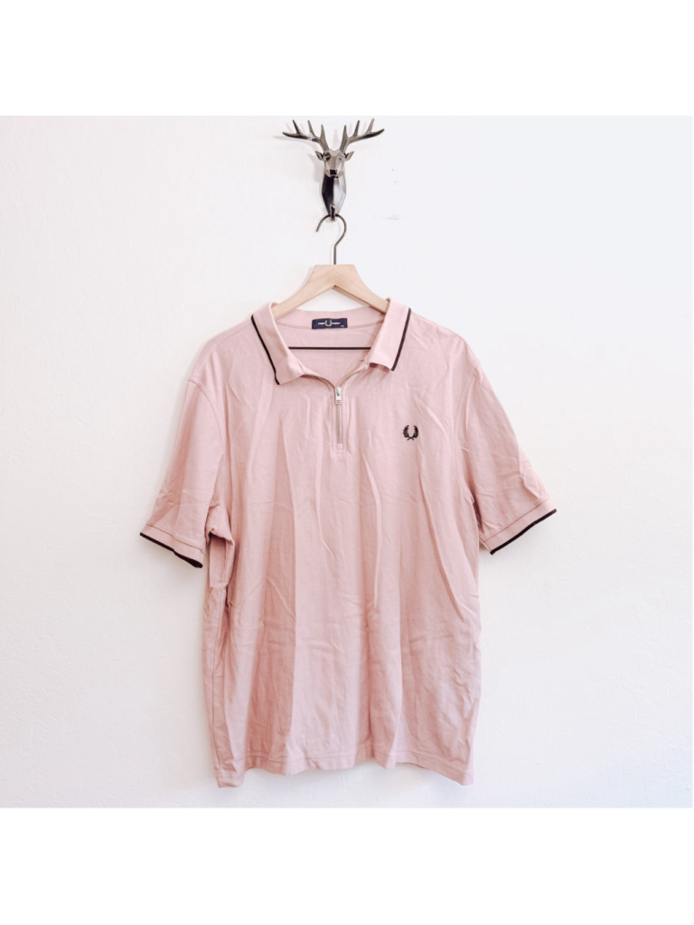 Fred Perry Men's Pink Polo Shirt Size XXL